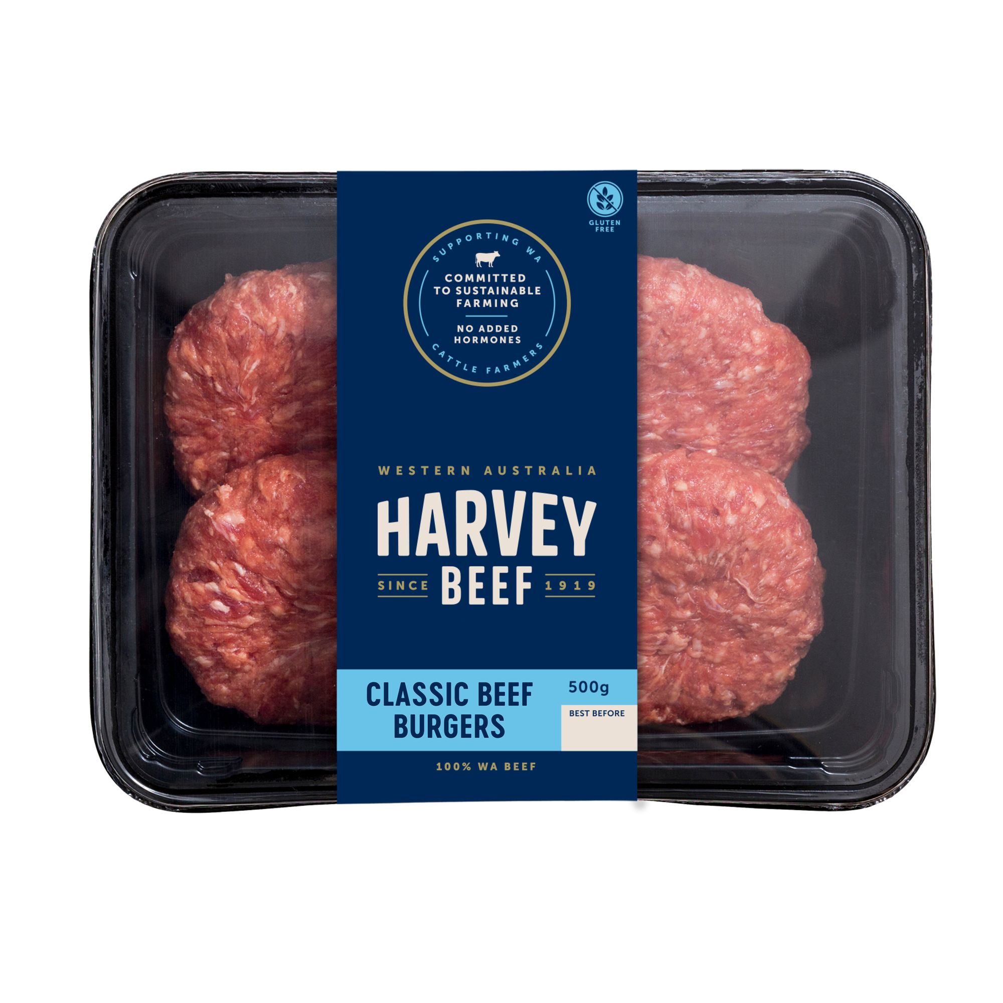 Classic Beef Burgers Harvey Beef